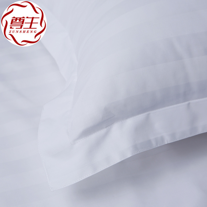 Hotel Pillowcase Pure Cotton Satin Pillowcase White Hotel Professional Washable Pillow Large Quantity Wholesale Export Pillowcase