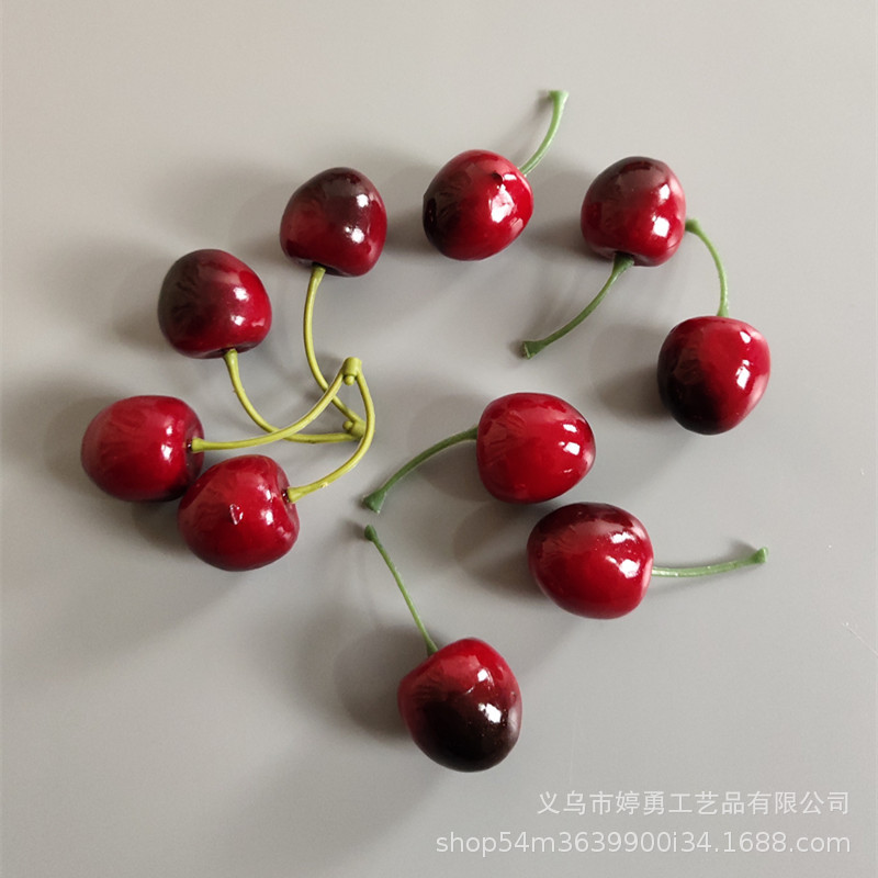 Simulated Fruit Cherry Cherry Ornaments Home Decoration Vegetable Set Fake Fruit Props Decorative Accessories