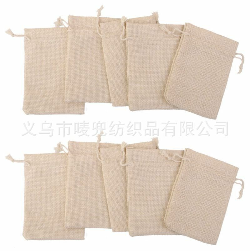 Hemp Rope Linen Bag Drawstring Imitation Sack Bundle Pocket Environmentally Friendly Bamboo Charcoal Aromatherapy Cotton Linen Jewelry Gift Rice Packaging