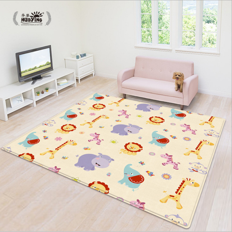 Huaying Double-Sided Baby Climbing Mat Baby Living Room Climbing Mat Household Folding Carpet Children's Floor Mat for Hair