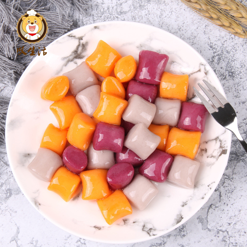 Sigh life handmade big taro round taro sweet potato purple sweet potato frozen three-color big taro round milk tea ice powder commercial wholesale