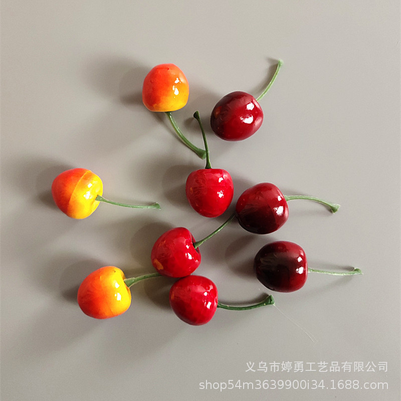 Simulated Fruit Cherry Cherry Ornaments Home Decoration Vegetable Set Fake Fruit Props Decorative Accessories
