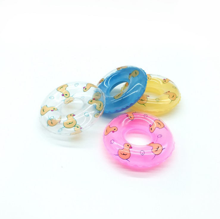 Inflatable Toys Mini Small Swimming Ring Children's Water Play Toys Vinyl Yellow Duck Accessories Environmental Protection Bath Small Swimming Ring