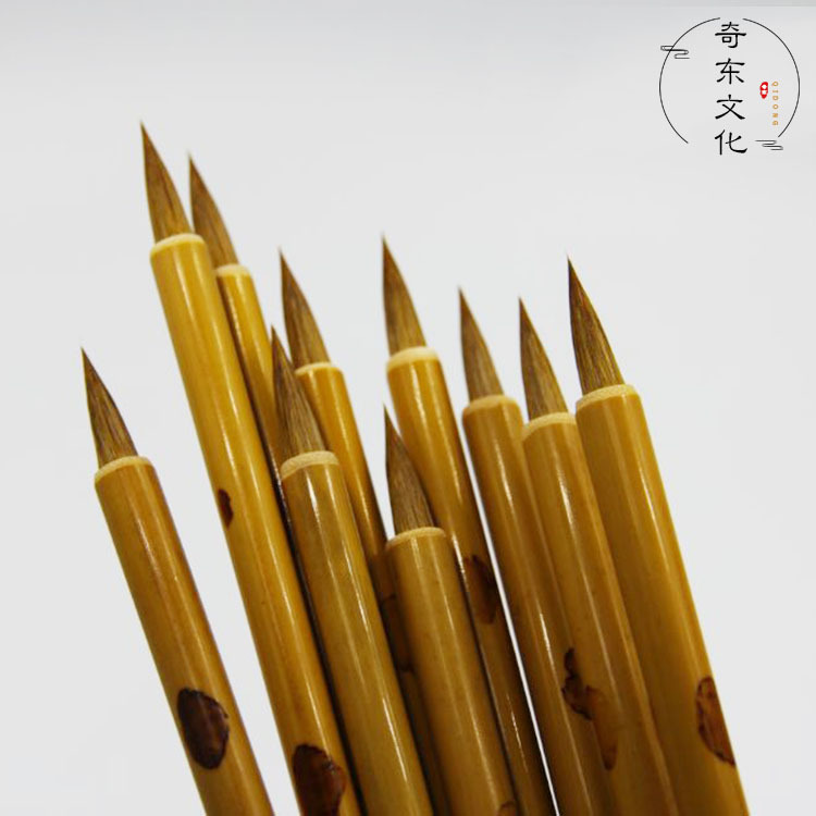 Traditional handmade langhao lower case brush scribbling Hook pen bamboo pen small langhao brush beginners wholesale