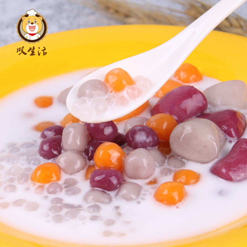 Sigh life small taro round potato round soup round milk tea commercial frozen wholesale production quick-frozen pearl Taro round wholesale