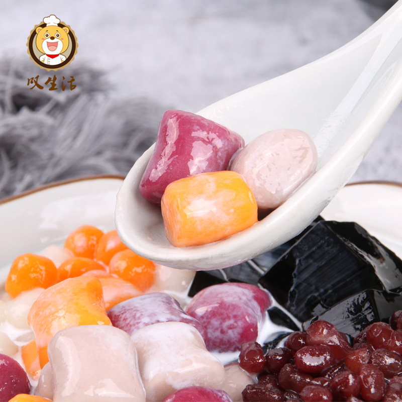 Sigh life handmade big taro round taro sweet potato purple sweet potato frozen three-color big taro round milk tea ice powder commercial wholesale