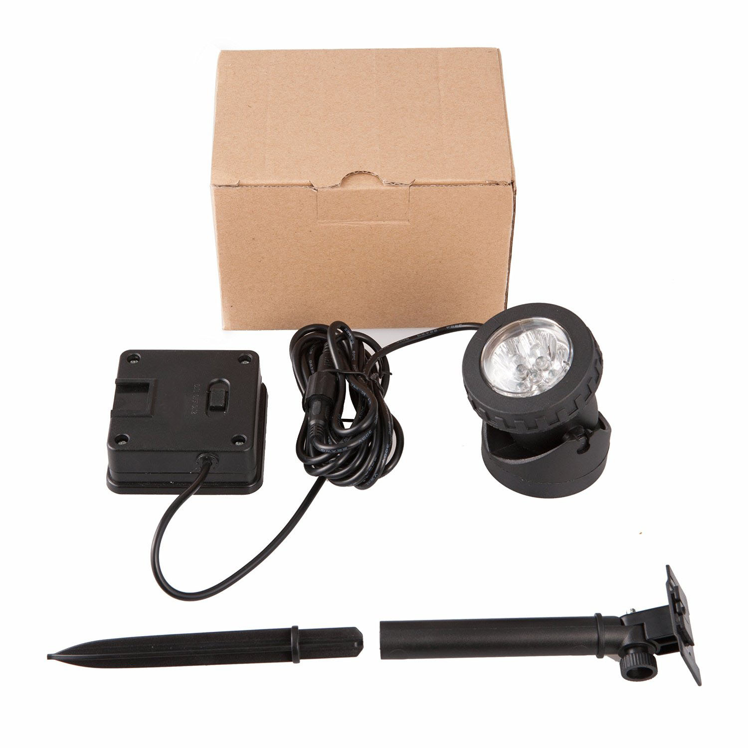 Solar underwater light 6led double triple underwater pool rockery projection light waterproof landscape courtyard projection light