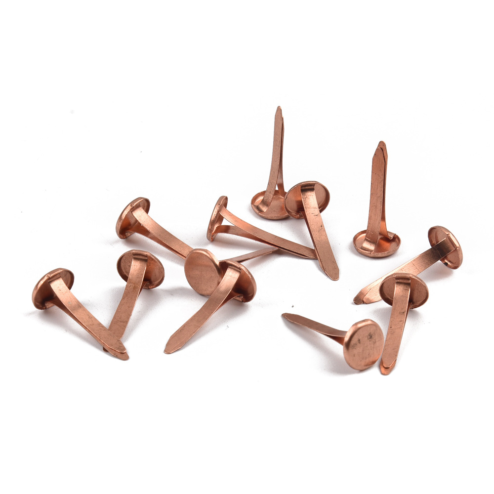 Factory wholesale round two-foot nail 8*14mm two-foot nail children's handmade material