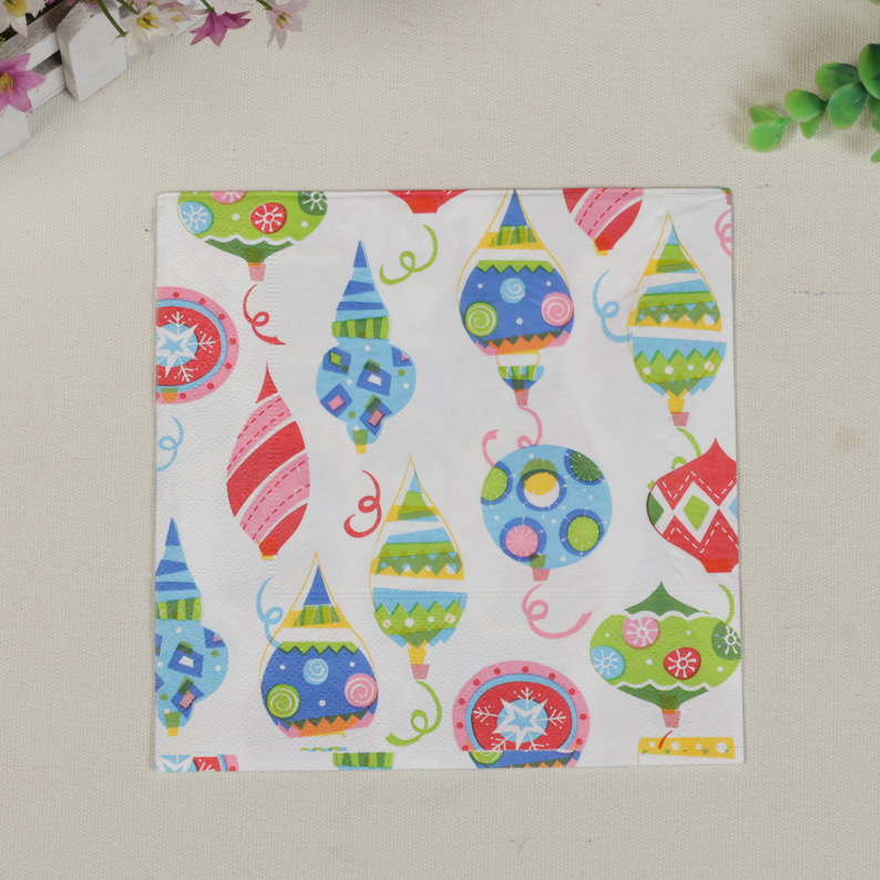 Factory Direct supply napkin facial tissue color logo printing native wood pulp napkin creative advertising tissue