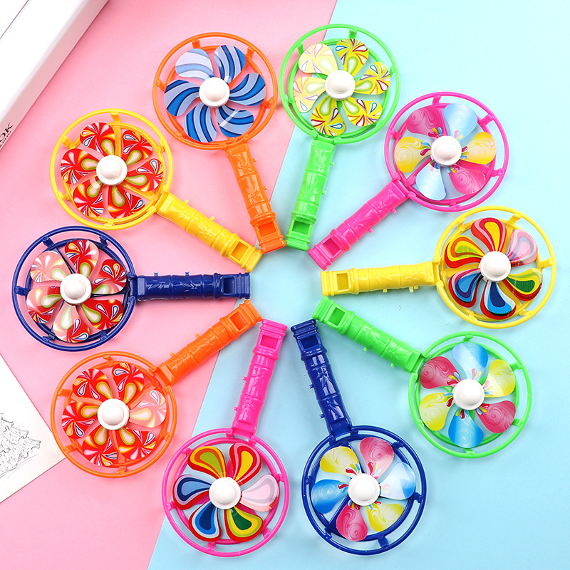 Windmill Whistle Color Whistle Cheering Props Candy Color Nostalgic Toys Whistle Windmill Color Windmill