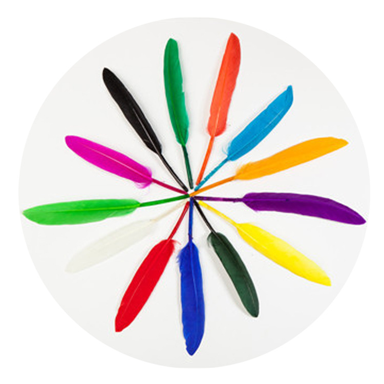 Factory direct selling goose feather small straight knife clothing accessories crafts decoration goose feather in stock supply