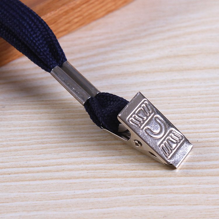 Factory Direct thick cotton badge soft card lanyard large clip exhibition cotton rope badge lanyard can be fixed quantitative large Congyou
