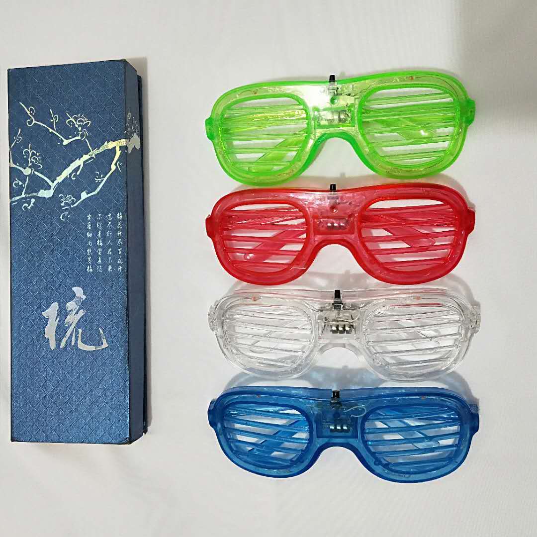 Factory Direct Wholesale LED Light up and Shine.cold Light Blinds Glasses,prom.bar Party Etc.large