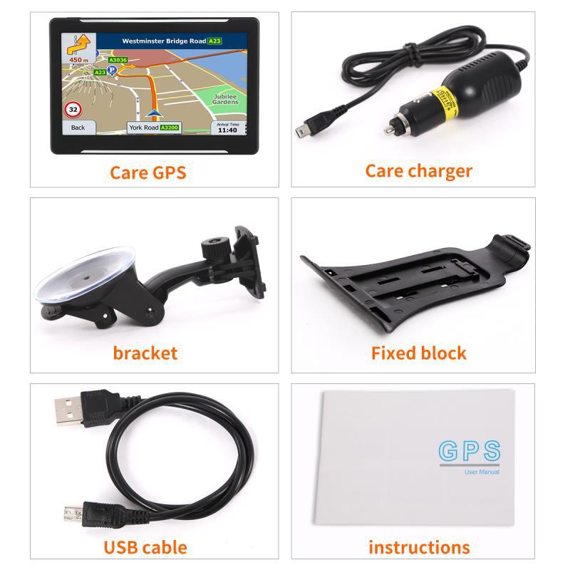 Manufacturer Wholesale New 7inch Gps Car Navigator Export Foreign Trade Cross-Border E-Commerce Car Supplies Manufacturers Supply