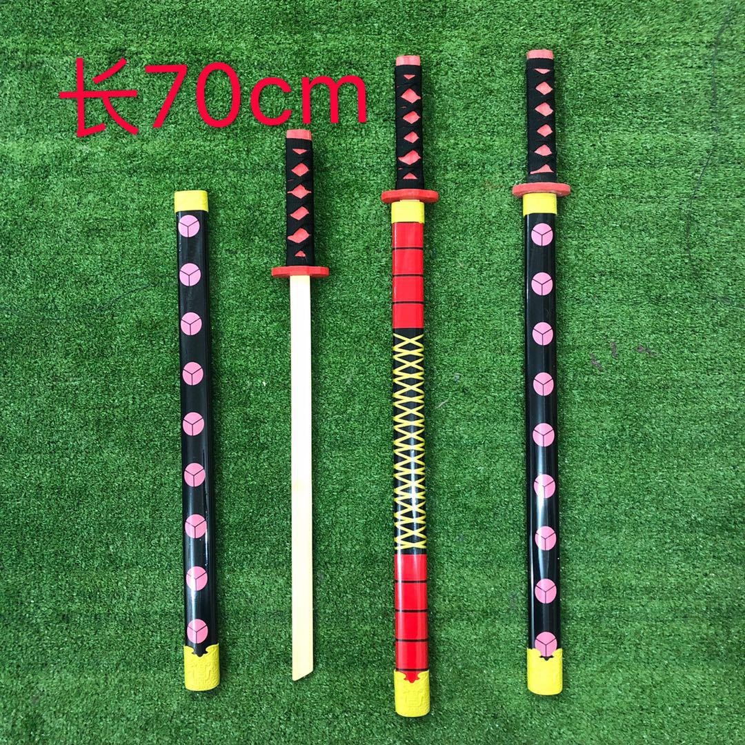 (Collection of Swords) Children's Wooden Toys Samurai Sword Sword Green Dragon Sword Temple Fair Street Stall Selling Toys