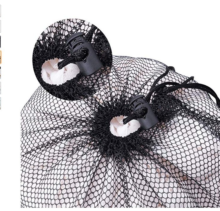 Thickened New Mesh Bundle Pocket Black Nylon Drawstring Mesh Bag Dustproof Storage Mesh Bag for Direct Marketing
