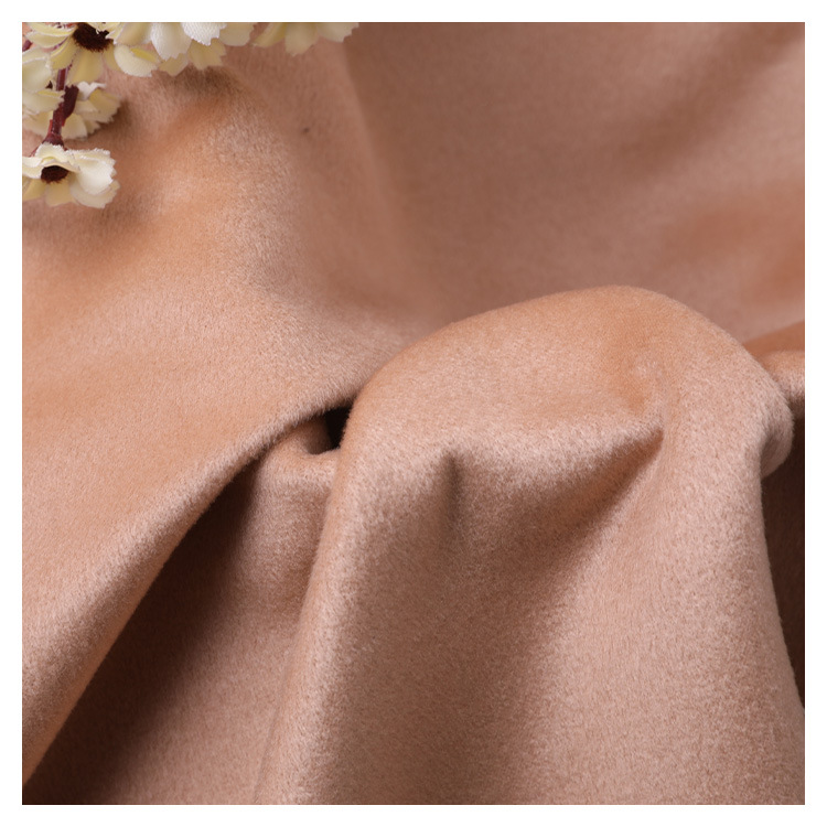 Spot Chinese velvet fabric plain TR double-sided woolen fabric autumn and winter Chinese clothing Cape woolen fabric wholesale