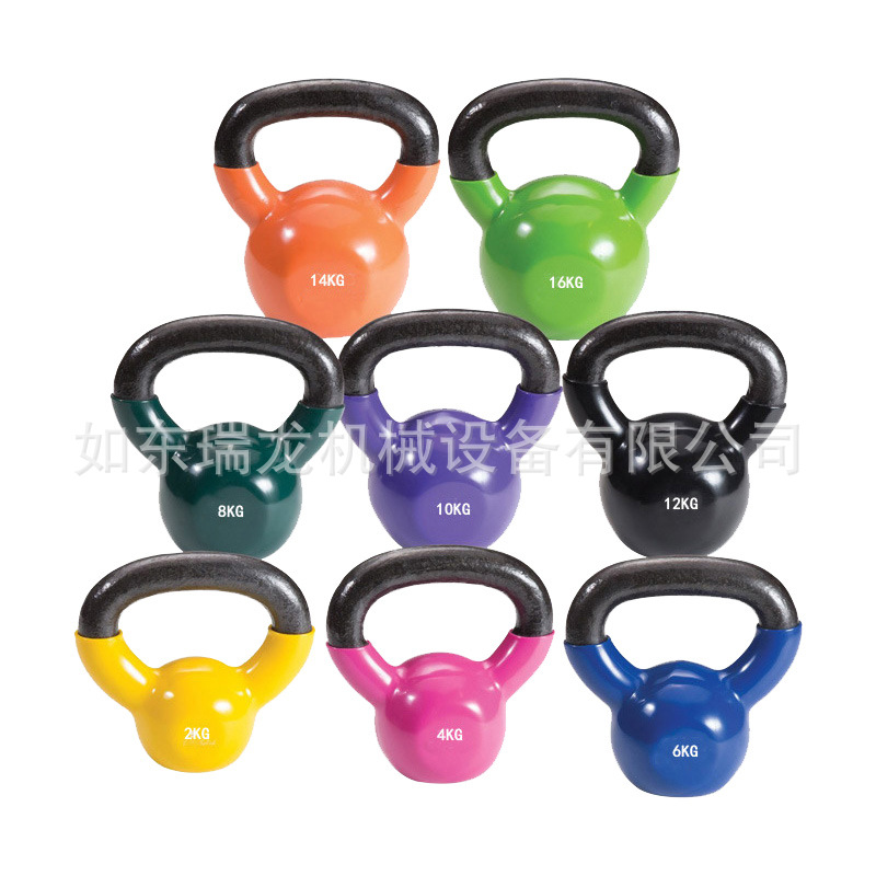 Kettlebell Solid Cast Iron Fitness Training Gluteus Muscle Hip-thian Hip Arm Pot Dumbbell Household Women's Color Pot