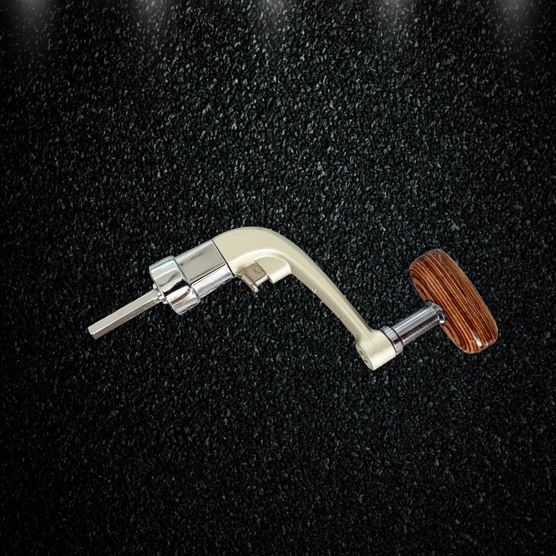 Half metal crank fishing wheel rocker arm handle fishing reel fishing gear fishing reel accessories one-button folding left and right hand