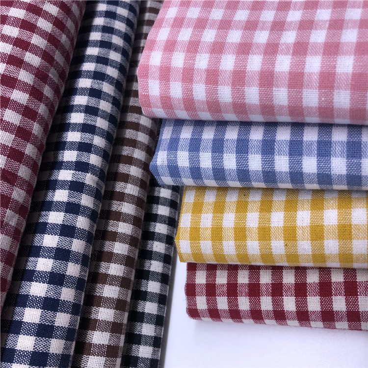 Ткань из 100% хлопка с окрашенной пряжей, в наличии, для рубашек и пледов