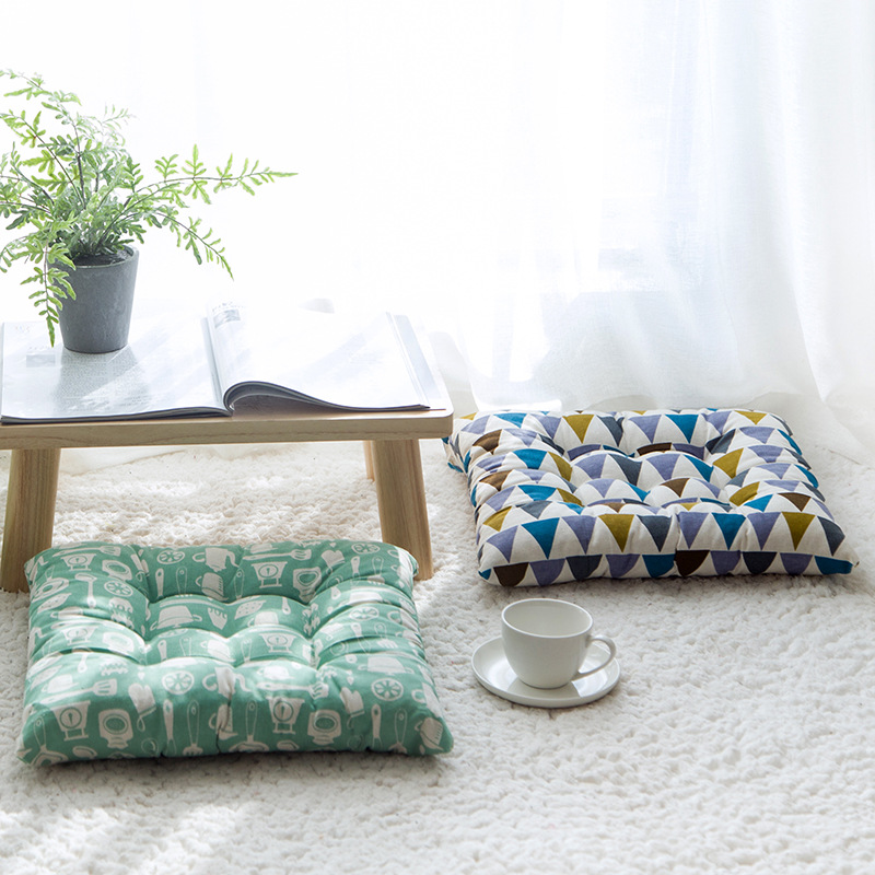 Thickened Z Cushion Summer Chair Chair Cushion Cotton and Linen Office All Year Round Classroom Student Stool Butt Cushion Breathable and Soft