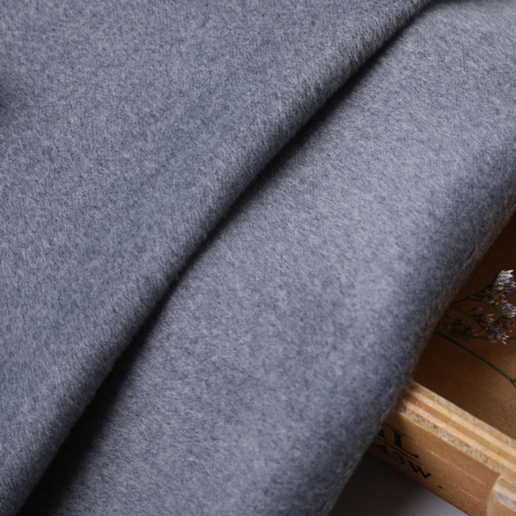 Spot Chinese velvet fabric plain TR double-sided woolen fabric autumn and winter Chinese clothing Cape woolen fabric wholesale