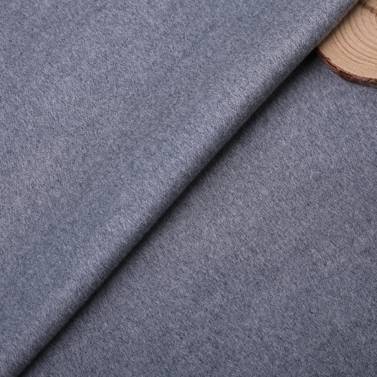 Spot Chinese velvet fabric plain TR double-sided woolen fabric autumn and winter Chinese clothing Cape woolen fabric wholesale