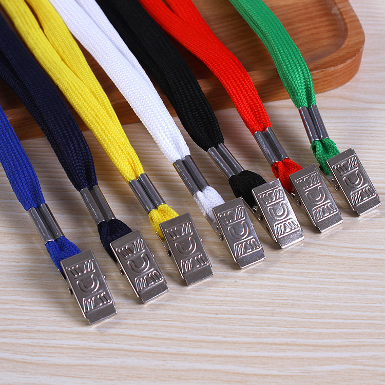 Прямой заводской толстый хлопковый значок мягкий шнурок с большим зажимом для выставок, хлопковый шнурок для значков фиксированного количества