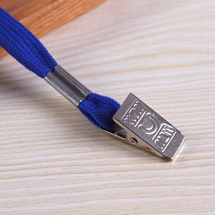 Factory Direct thick cotton badge soft card lanyard large clip exhibition cotton rope badge lanyard can be fixed quantitative large Congyou