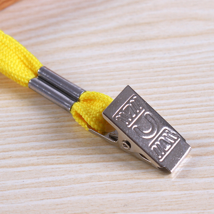 Factory Direct thick cotton badge soft card lanyard large clip exhibition cotton rope badge lanyard can be fixed quantitative large Congyou