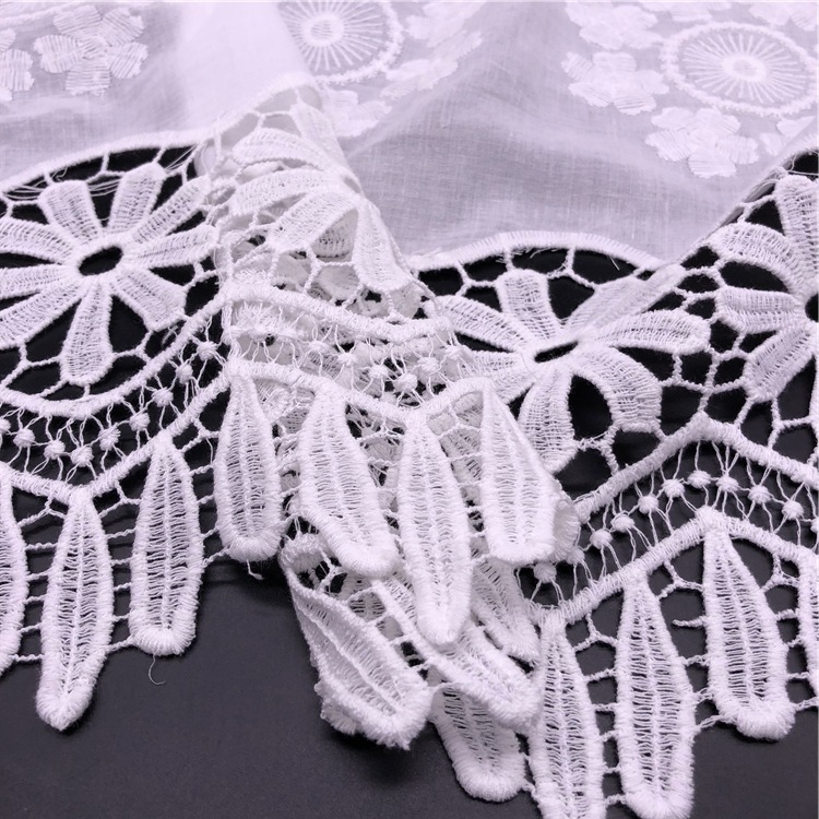 Cotton 9088 embroidery cloth factory direct sale 2025 hot dress fabric water soluble lace embroidery cloth