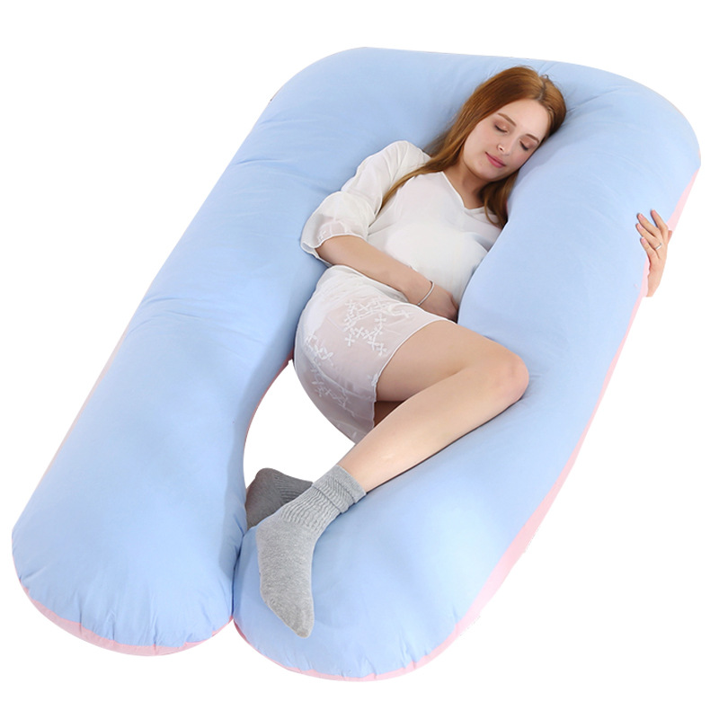 Cross-border U-shaped maternity pillow waist support pillow core multifunctional side sleeping pillow removable washable nursing pillow