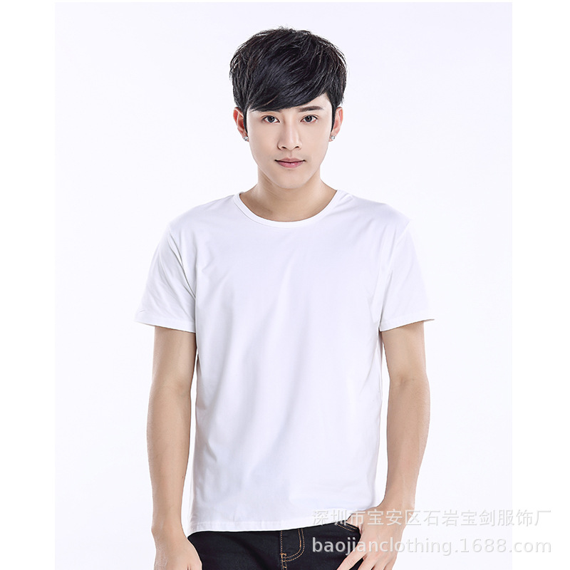 Thermal sublimation special modal blank round neck short sleeve heat transfer T-Shirt wholesale party class clothes advertising shirt printing