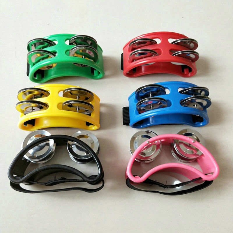 Supply African drum Cajon drum accompaniment instrument foot bell Orff percussion double row foot rattle