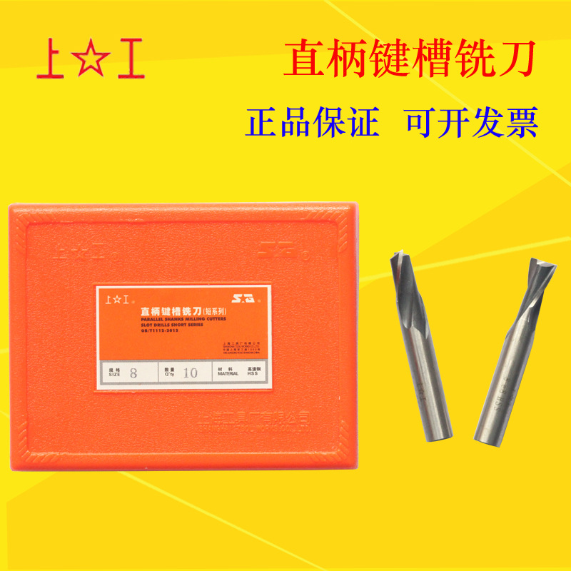 Straight Shank Keyway Milling Cutter Hss High-Speed Steel Milling Cutter for Milling and Trimming Two-Flute Milling Cutter