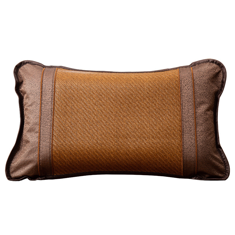 Summer Pillow Adult Bamboo Mat Rattan Pillow Breathable Tea Pillow Student Dormitory Single Buckwheat Pillow Summer Neck Pillow