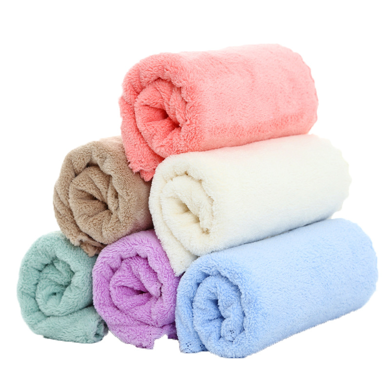 70*140cm bath towel coral fleece beach LOGO gift adult absorbent thick cross-border bath towel is larger than cotton
