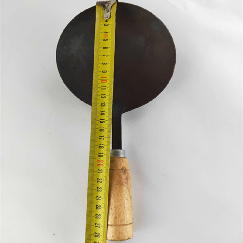 Smelting Spoon Feed Spoon Hand-forged Iron Spoon 14 Caliber Short Wooden Handle Thickeneded Spoon Industrial Spoon