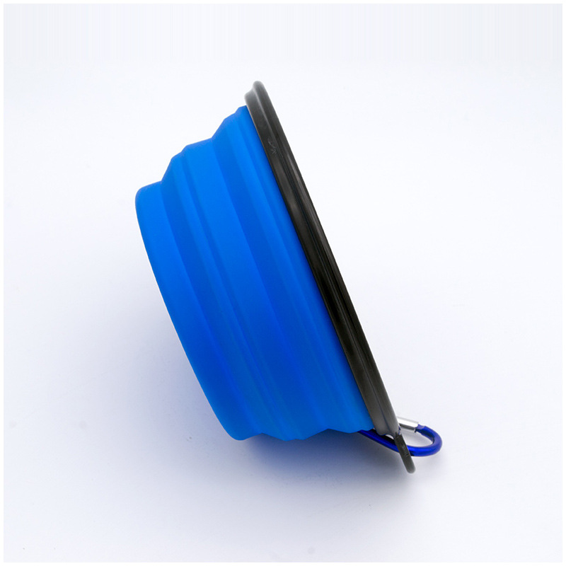 Foldable Pet Bowl with Back Buckle, Can Be Hung, Amazon Cross-Border Best-Selling Model, Printable Logo