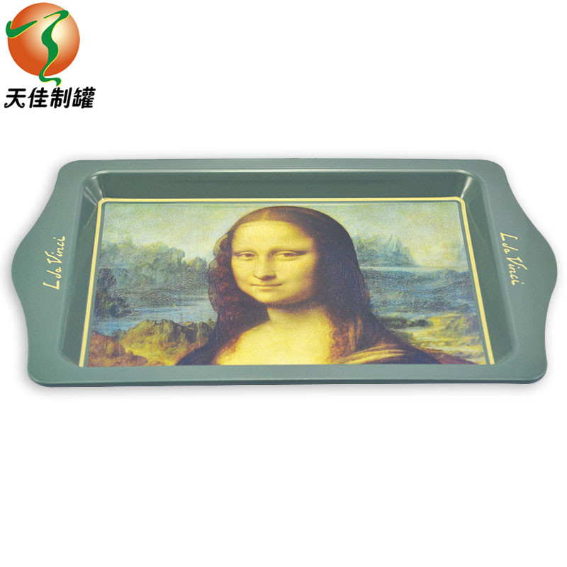 Manufacturer Bulk Supply Rectangular Metal Tray Single-Sided Printed Tinplate Fruit Iron Plate
