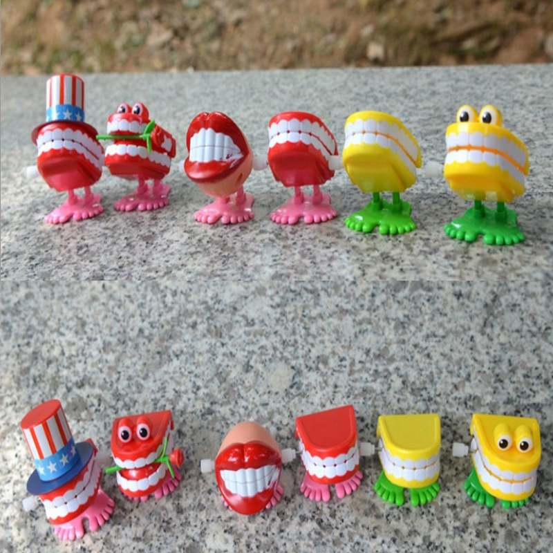 Заводные зубы с глазами, рождественский подарок, забавная игрушка для детей