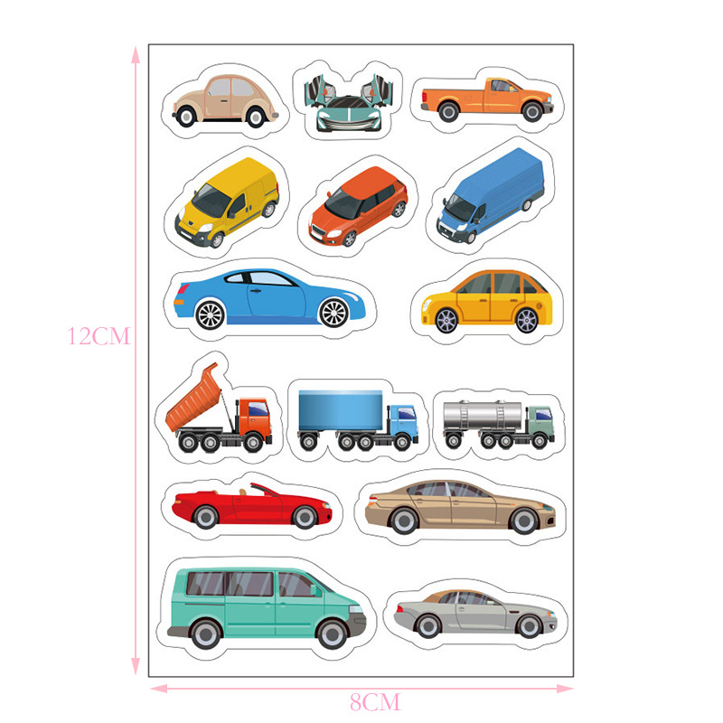 Children cartoon diy road rail transit and paper tape railway highway tape car train curve sticker