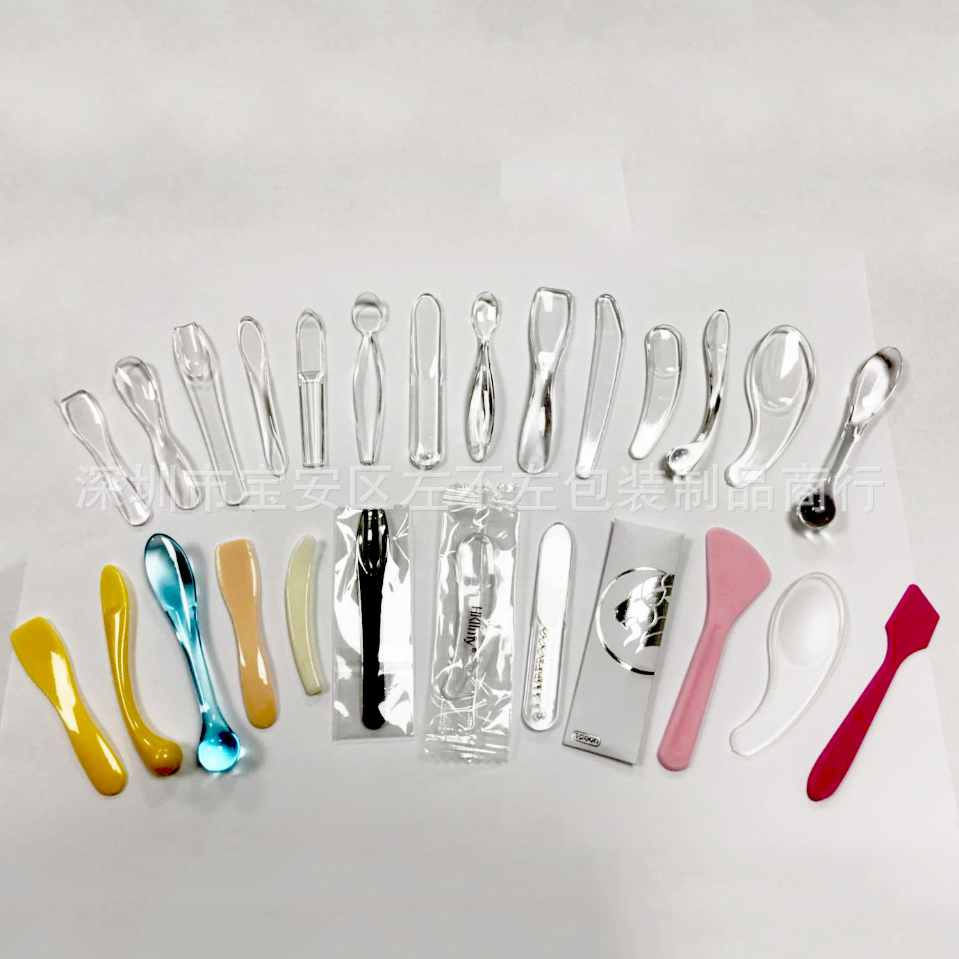 Spot Wholesale Facial Mask Stick Facial Mask Spoon Cosmetic Face Cream Small Spoon Cream Plastic Crescent Scooping Spatula