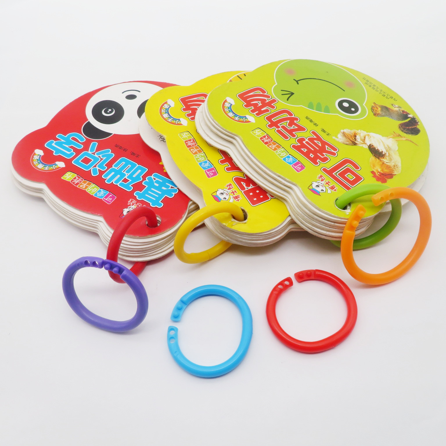 Пластиковое кольцо для книг, открытое кольцо, двойное кольцо для детей, цветное кольцо