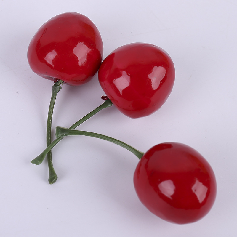 Симулированные фрукты вишни украшения для дома овощной набор поддельные фруктовые реквизиты декоративные аксессуары