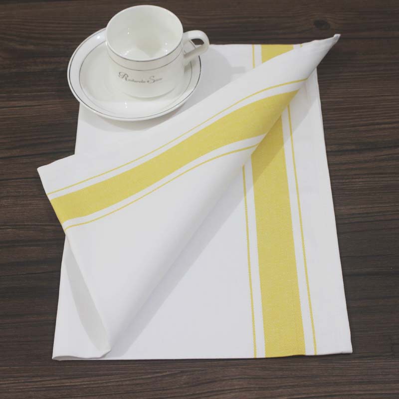 Thickened Pure Cotton Yarn-dyed Wipe Cup Cloth Clean Cloth Pure Cotton Napkin Mouth Cloth Cup Cloth for Hotel Restaurant