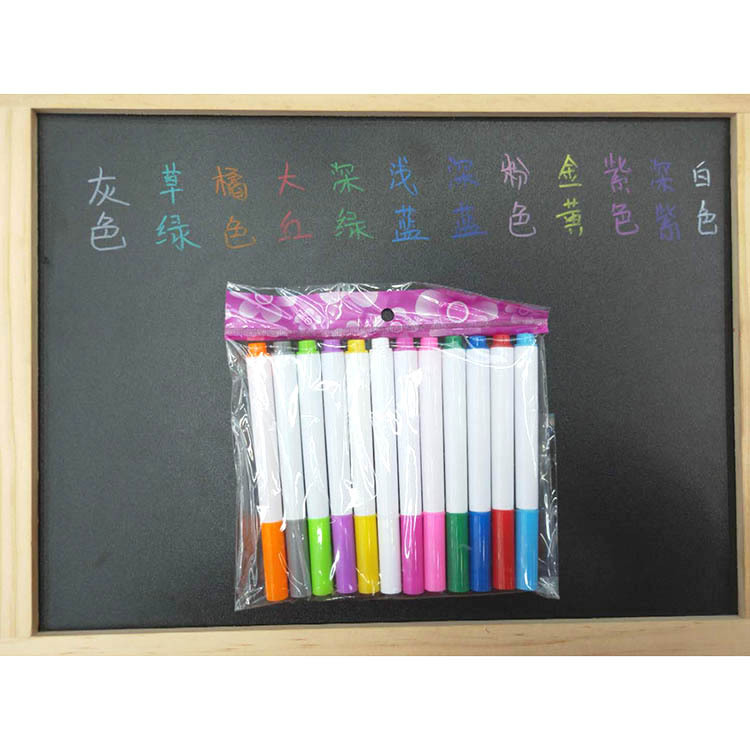 Qianhui dust-free water-soluble chalk liquid lamp board pen fluorescent board white children's blackboard 12 color erasable water chalk