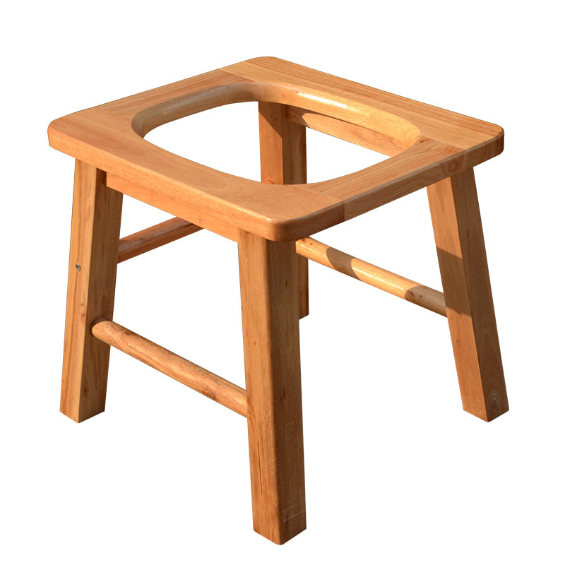 Factory Wholesale Elderly Wooden Toilet Chair for Elderly Simple Household Solid Wood Pregnant Women Toilet