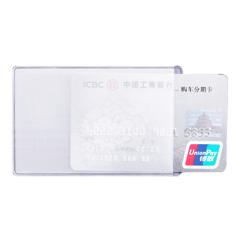 PVC transparent ID card set ID card set wholesale bank bus card protection set advertising gifts in stock