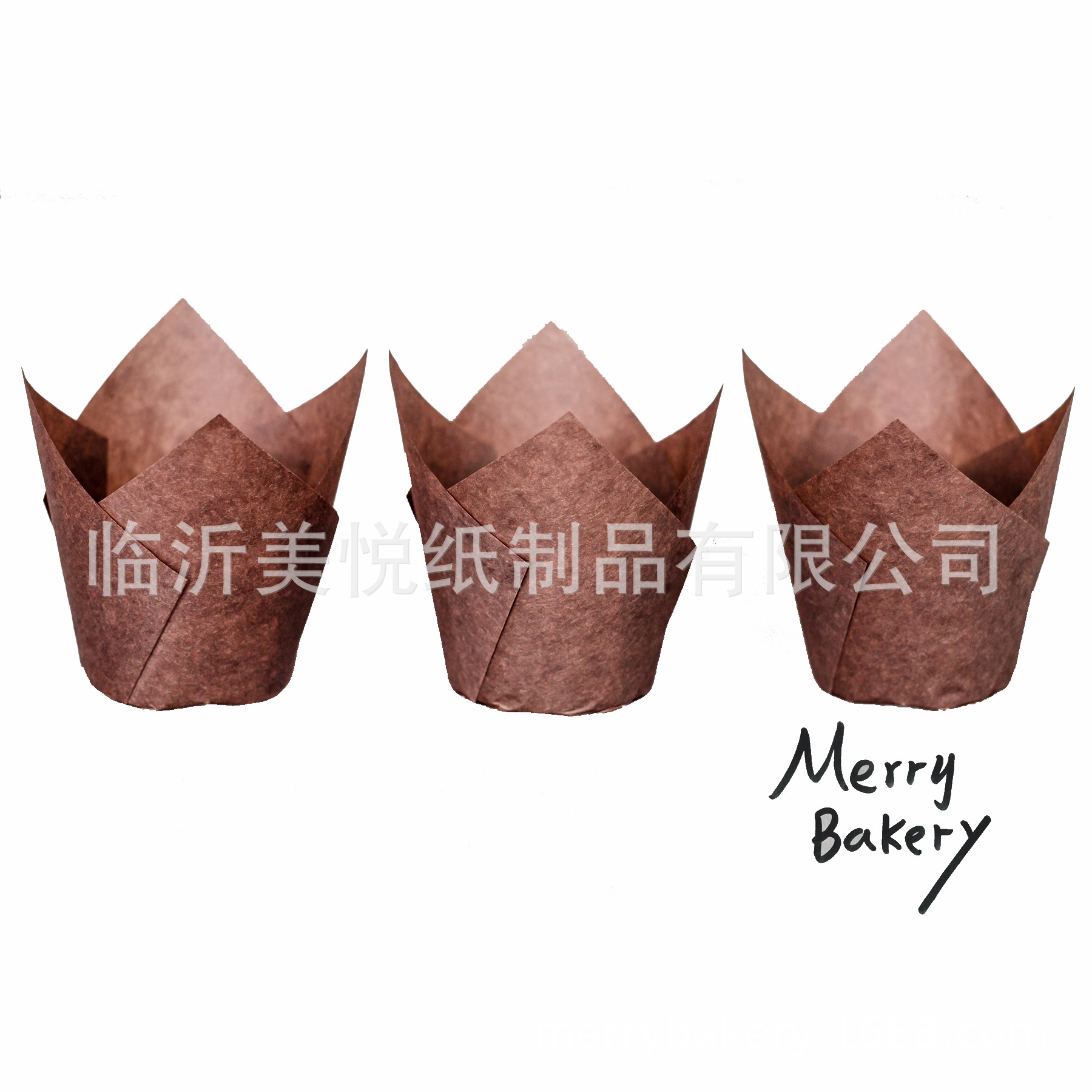 Cross-border supply of Brown tulip cup 50mm bottom baking cake paper cup European greasproof paper Mafen Cup